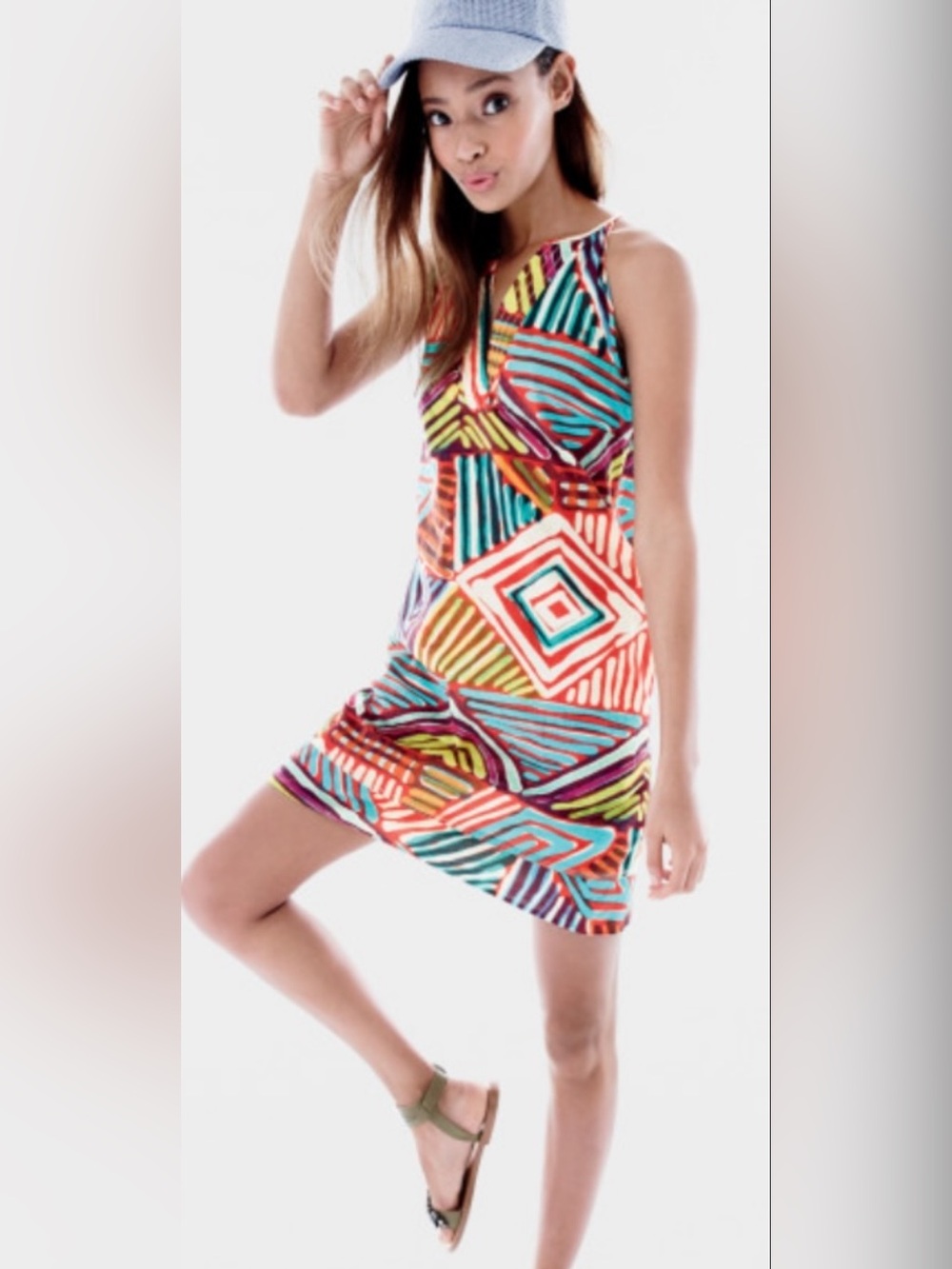 J.Crew Collection Size 2 Abstract Geometric Cotton Mini Dress Artsy Resort